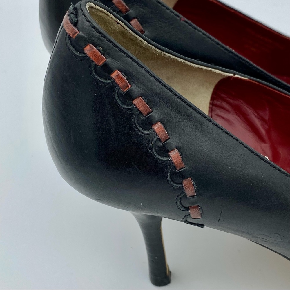 Max Studio Quibble Leather Pointed Toe Pumps - image 5